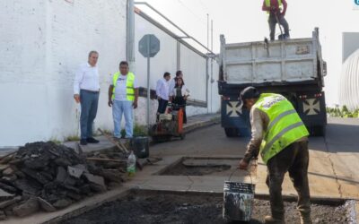 Supervisa Pepe Chedraui trabajos de bacheo en la capital poblana