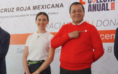 Gobierno Juan Manuel Alonso se suma a colecta de Cruz Roja en San Martín Texmelucan