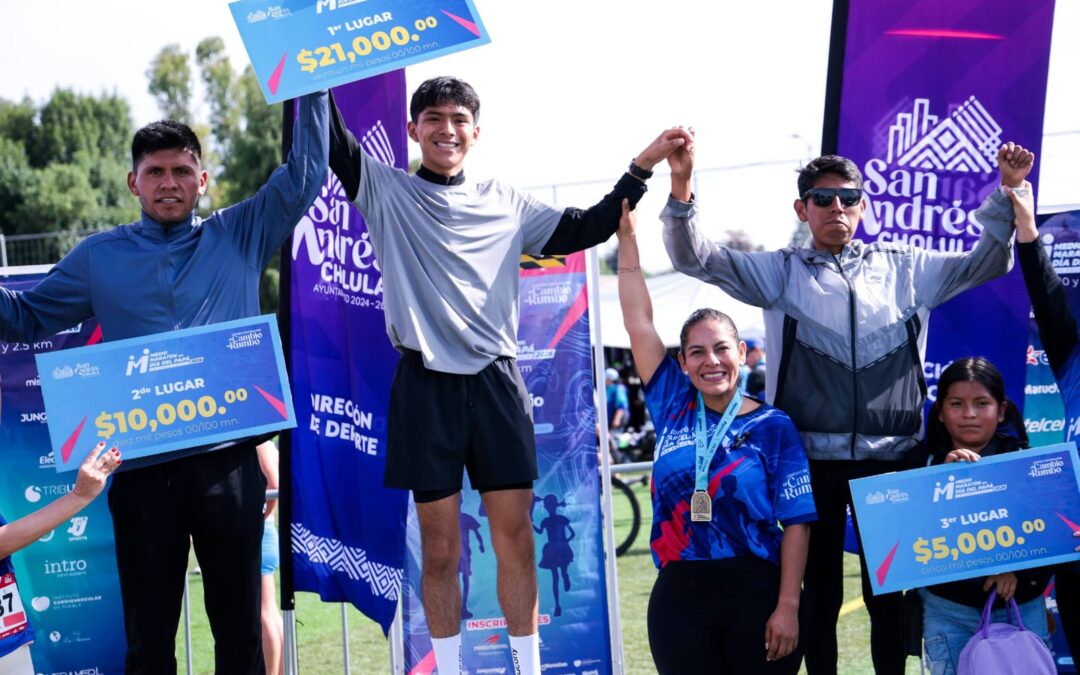 Más de 6 mil corredores celebran el Día del Papá en el Medio Maratón de San Andrés Cholula 2026