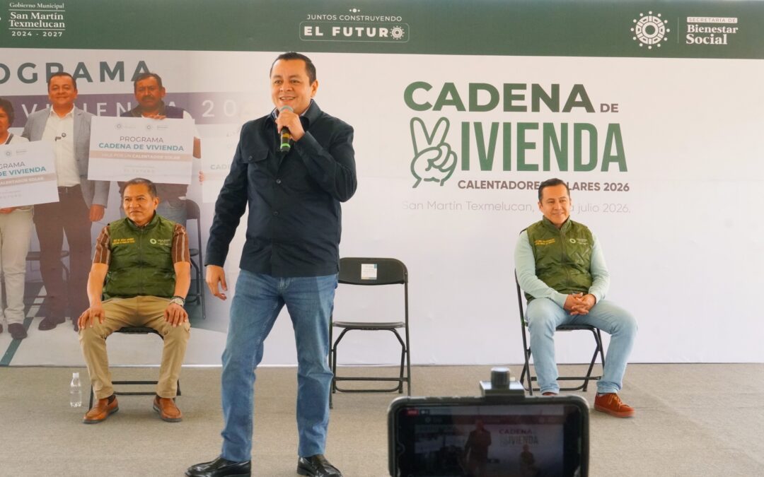 Alcalde de Texmelucan Juan Manuel Alonso encabeza la segunda entrega del programa «cadena de vivienda 2026»