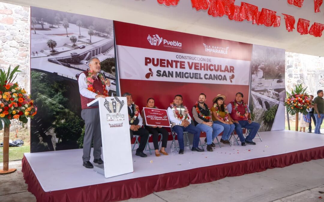 Arranca Gobierno de Pepe Chedraui construcción del Puente Vehicular de San Miguel Canoa