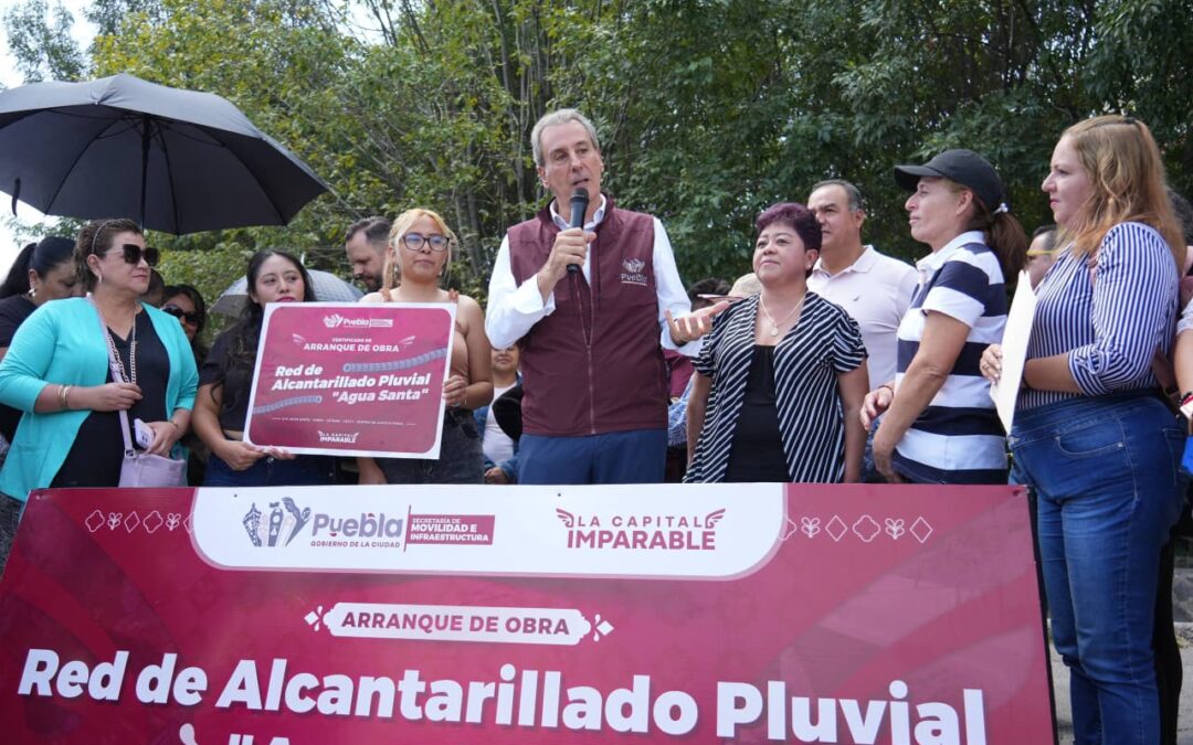 Arranca Pepe Chedraui construcción de Red de Alcantarillado Pluvial en Agua Santa