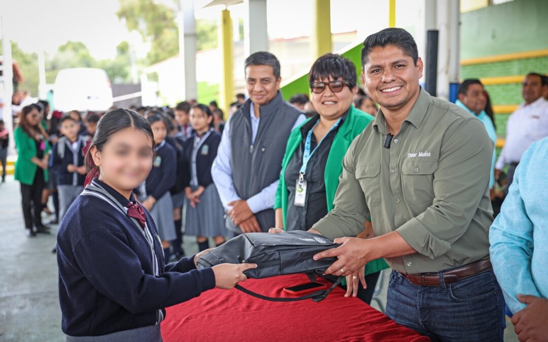 En Cuautlancingo Omar Muñoz puso en marcha el programa “Escuela Segura 2026”